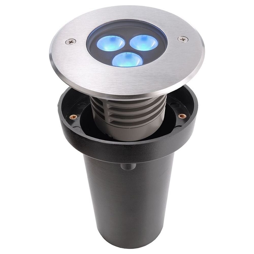 LED Bodeneinbauleuchte 24V 7,4W in Edelstahl RGB
