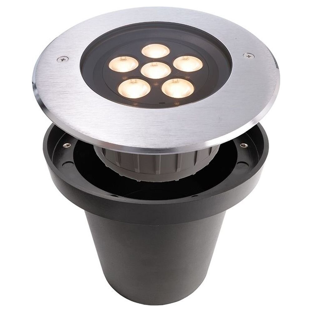 LED Bodeneinbauleuchte HP I in Silber 6W 540lm 3000K IP67