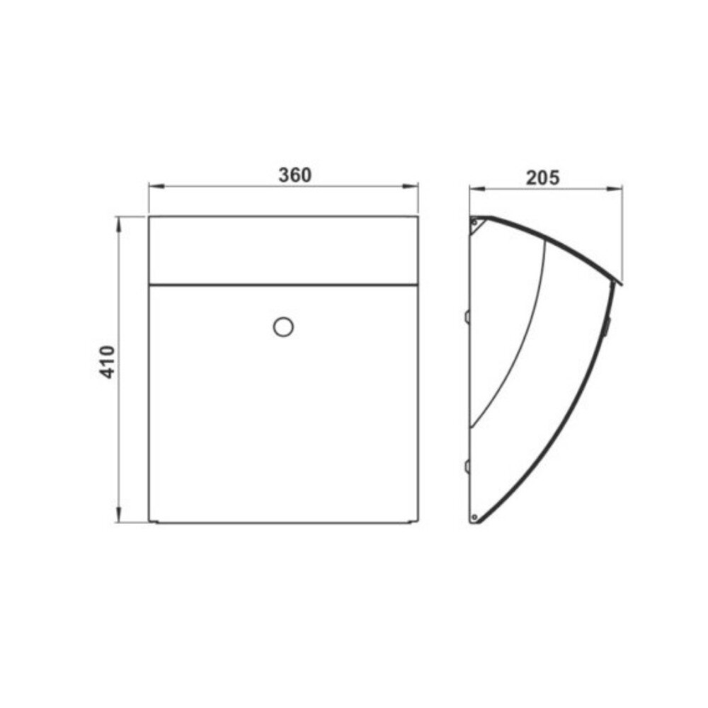 Wandbriefkasten A-142689, Edelstahl, 410x360x205mm günstig online kaufen