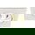 Einflammiger Einbaustrahler New Tria, GU10, Clipfedern, Hochvolt, eckig, weiß, Ø 78 mm