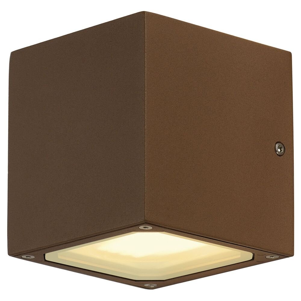 SLV SITRA CUBE, Outdoor Wandleuchte, TCR-TSE, IP44, rost, max. 18W - 232537 günstig online kaufen