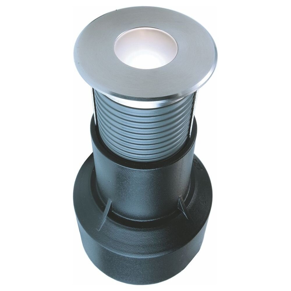 LED Bodeneinbauleuchte Basic Round in Silber 0,6W 15lm 3000K