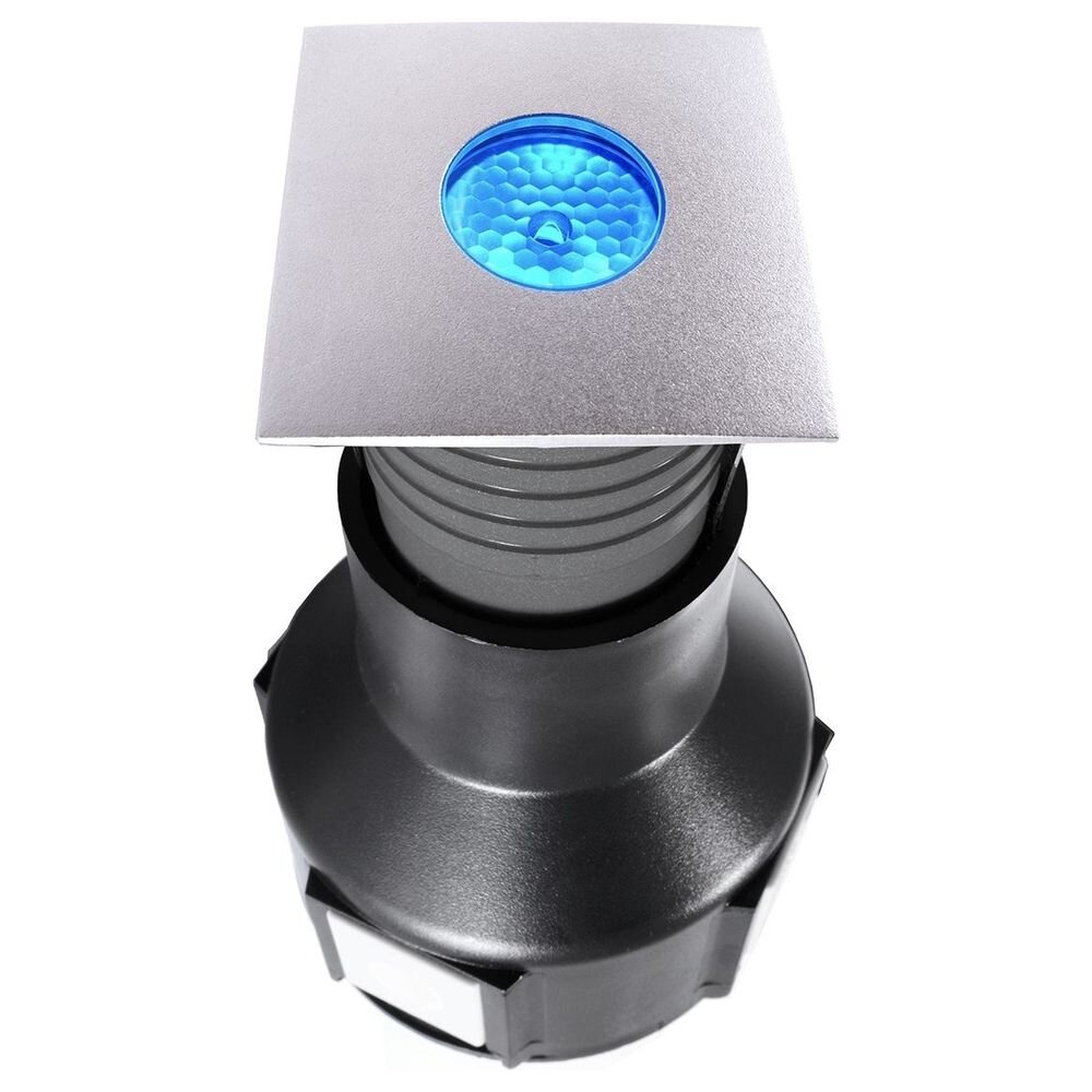 LED Bodeneinbauleuchte Easy Square II RGB in Silber und Transparent x3,5W IP67