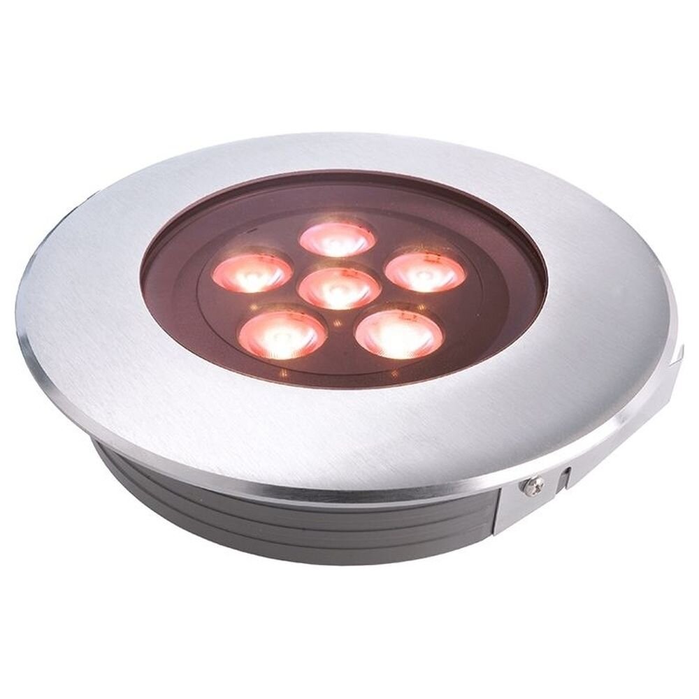 LED Bodeneinbauleuchte Flat I in Silber 17W RGB IP67