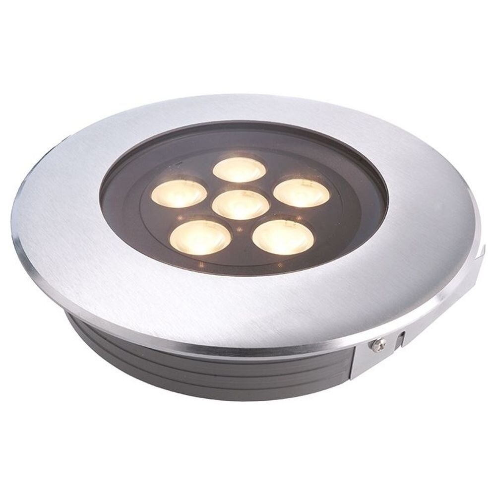 LED Bodeneinbauleuchte Flat I in Silber 11W 3000K IP67