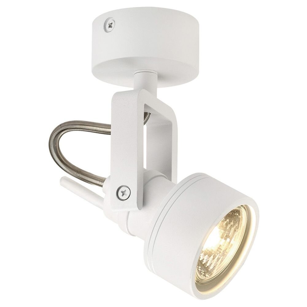 SLV Inda Deckenstrahler, Deckenspots & Aufbaustrahler Wohnzimmer Flur modern Weiß-matt Aluminium GU10 1-flammig