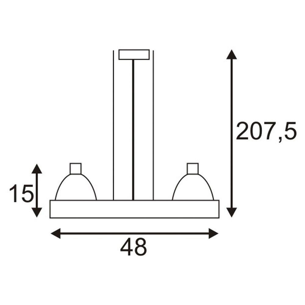 Aixlight R Duo, HQI111, rund, Pendelleuchte, weiss, G12, max.2x70W, ohne Re günstig online kaufen