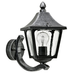 Wandleuchte A-252839, schwarz-silber, stehend, Aluguss,...