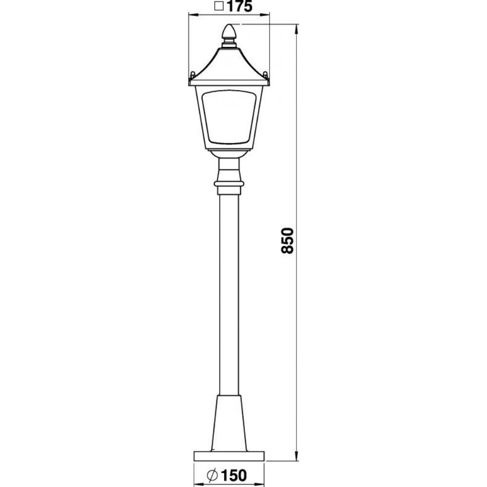 Wegeleuchte A-252858, schwarz-silber, Aluguss, E27, IP44, 850x175mm günstig online kaufen