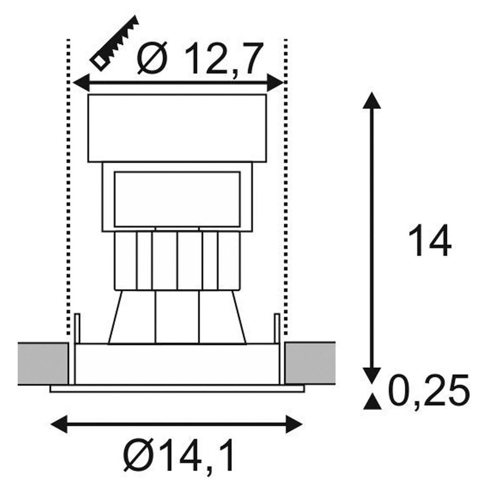 Einbaustrahler New Tria DLMI Round, weiß günstig online kaufen