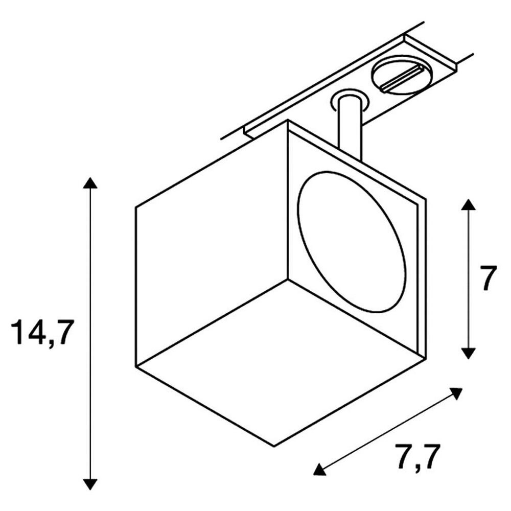 Leuchtenspot Altra Dice für 1-Phasen-Stromschiene in weiß, inkl. Adapter günstig online kaufen