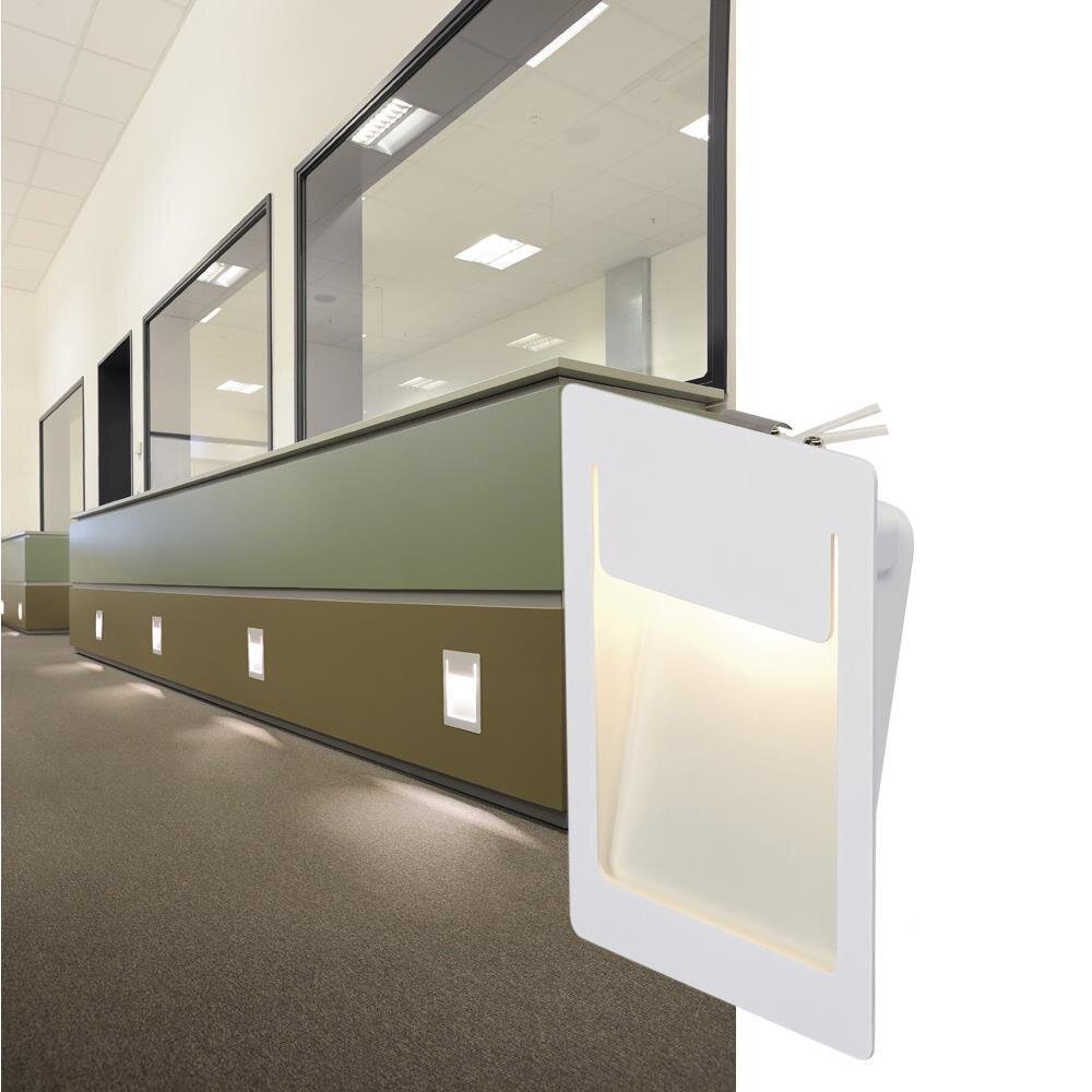 LED Wandeinbauleuchte Downunder Pur, weiß, 3000K, 120x155mm, rechteckig günstig online kaufen