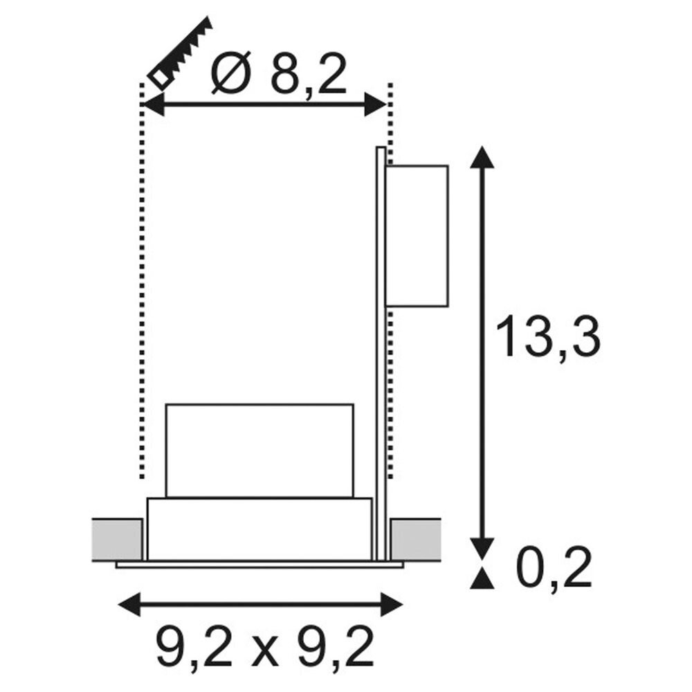 Einbaustrahler Boost Turno Square, silbergrau, schwenkbar günstig online kaufen