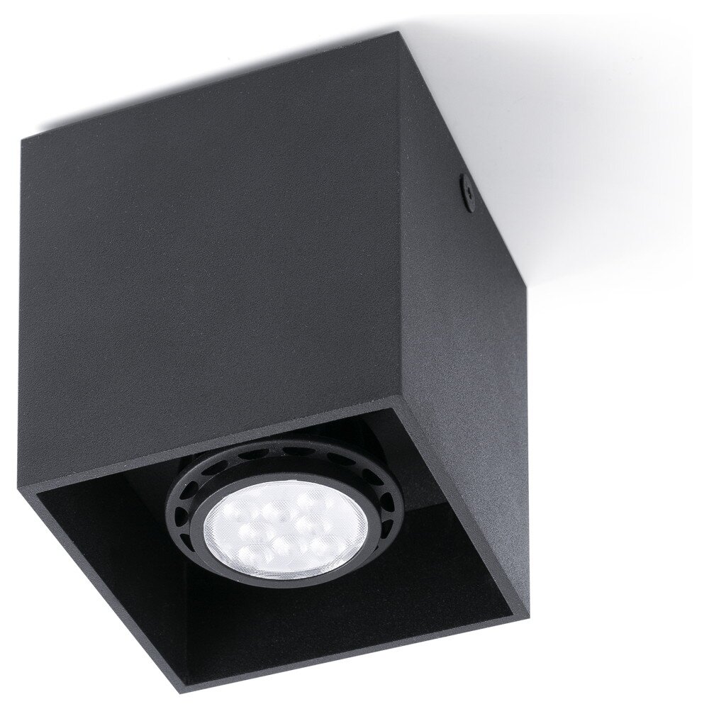 Dezenter Deckenstrahler Tecto 1-flg. in schwarz