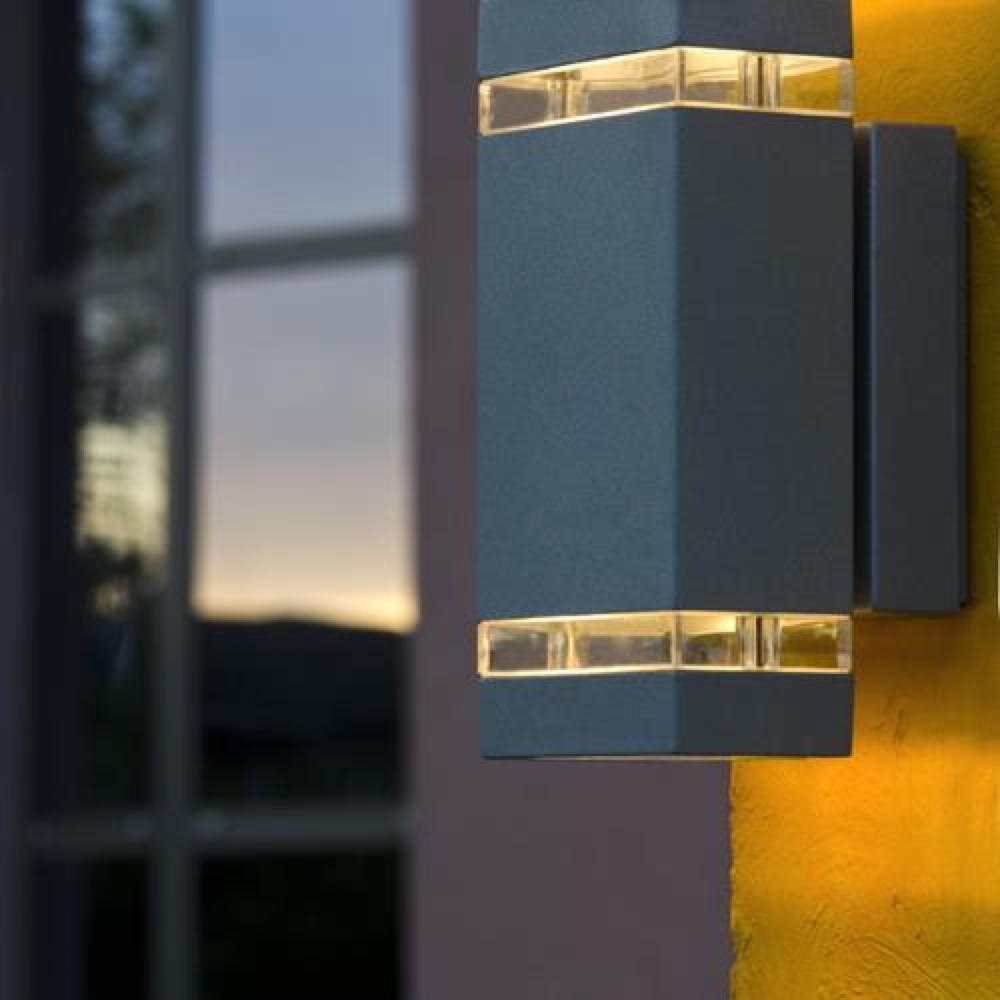 Schicke ECO-LIGHT Außenwandleuchte Focus in anthrazit
