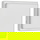 LED Wandleuchte A-282542, Edelstahl, 13W, 910lm, 3000K, Aluguss, Opalglas, IP44, 250x250x95mm