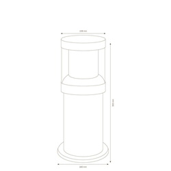 Wegeleuchte A-282573, Graphit, Aluguss, Polycarbonat,...