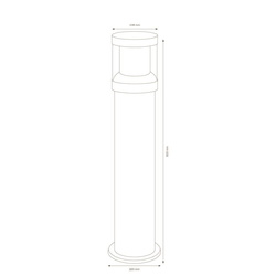 Wegeleuchte A-282575, Graphit, Aluguss, Polycarbonat,...
