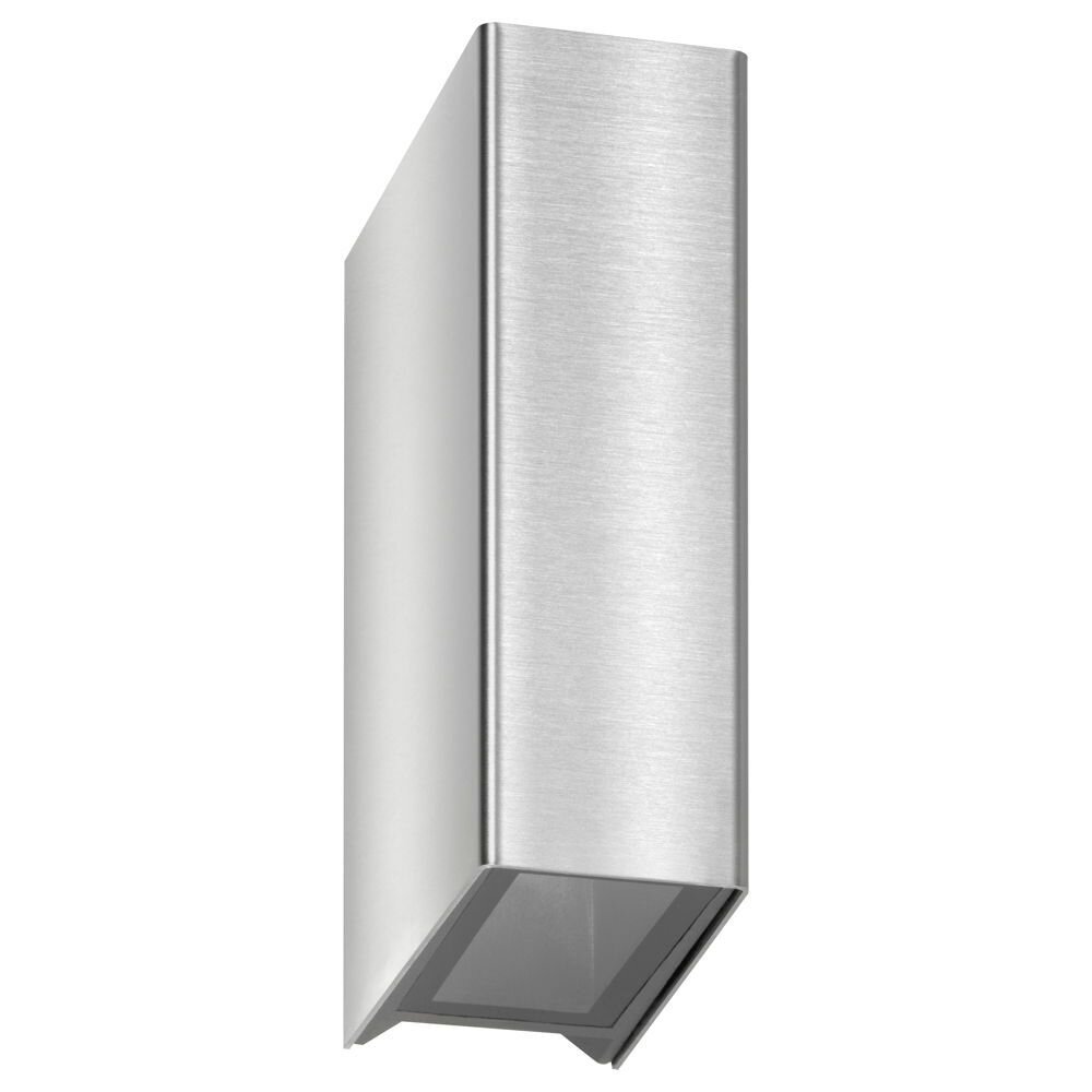 LED Wandleuchte A-282601, Graphit, Aluguss, 2x 4W, 314lm, 3000K, Floatglas, IP54, 125x43x90mm