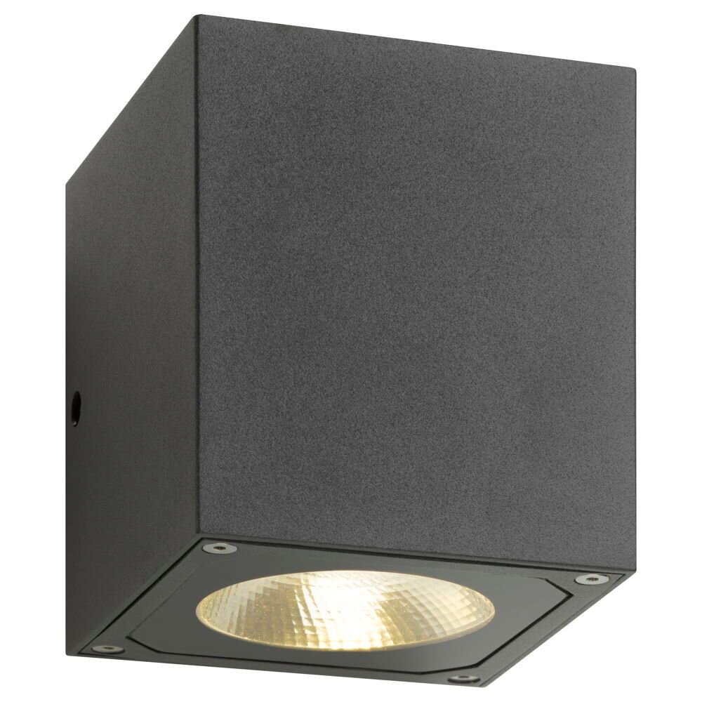 LED Wandleuchte A-282602 aus Aluminium und Floatglas in Graphit