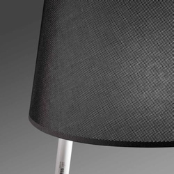 Dezente Tango Wandleuchte in satiniertem Nickel, schwarz