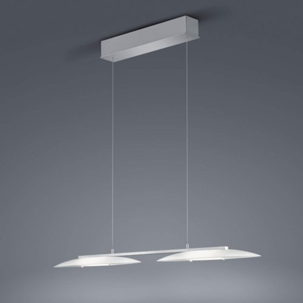 LED Pendelleuchte Sally in nickel-matt 2x 10W 1600W dimmbar höhenverstellbar