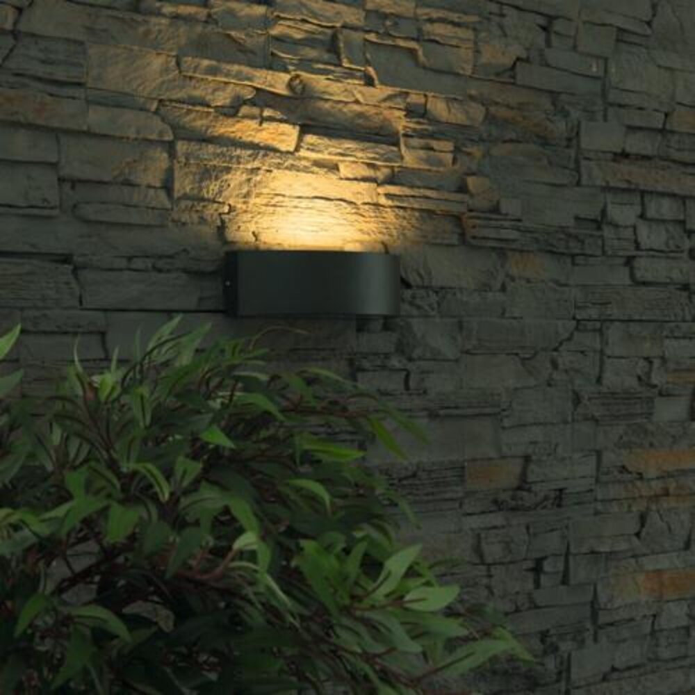 HEITRONIC Außen-Wandleuchte Hoja, Mit Abschattungsplatten für einen individuellen Lichtaustritt