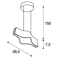 Edle LED Pendelleuchte Wave Pendant in messing