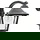 Wandleuchte A-290458, schwarz-silber, hängend, Aluguss, IP44, mit Montageplatte