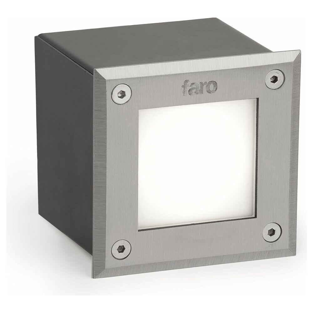 LED Bodeneinbaustrahler LED-18 in Edelstahl 95x95 mm 3000K