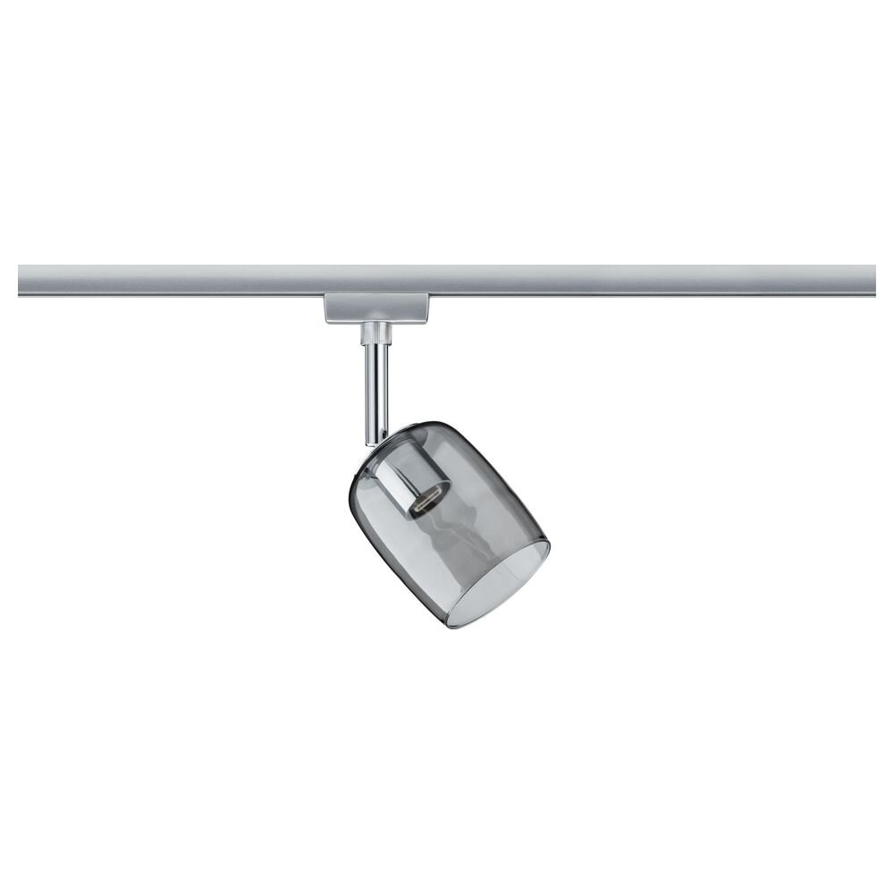 Paulmann LED Deckenleuchte URail LED Spot Blossom Chrom matt Rauchglas ohne Leuchtmittel, max. 10W G10, Schienensystem