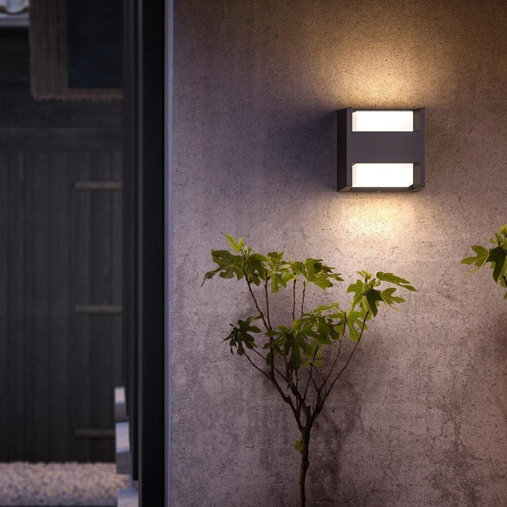 Anpassungsfähige myGarden Außenwandleuchte Arbour aus Aluminium in anthrazit, mit 800 Lumen