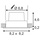 Einflammiger LED-Einbaustrahler New Tria 68, Clipfedern, Hochvolt, eckig, 3000K