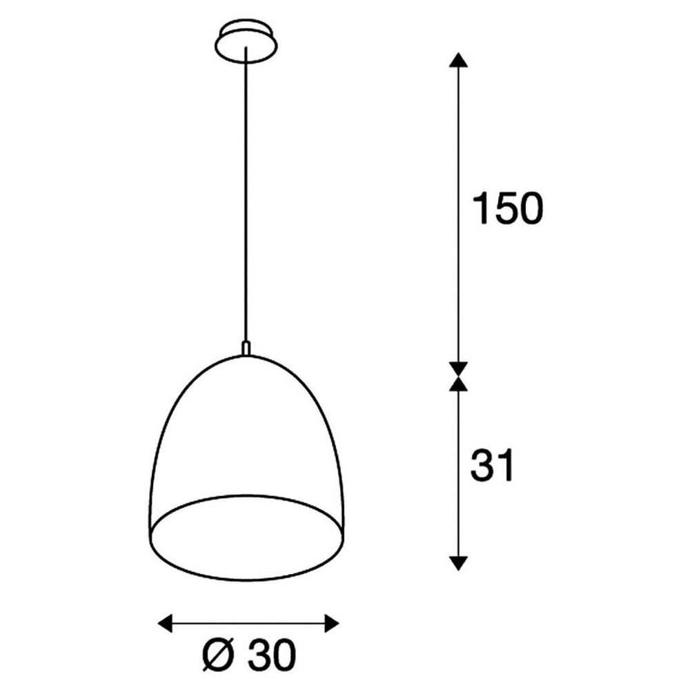 Pendelleuchte Para Cone 30, E27, Aluminium, Stahl, mit Textil Kabel, schwar günstig online kaufen