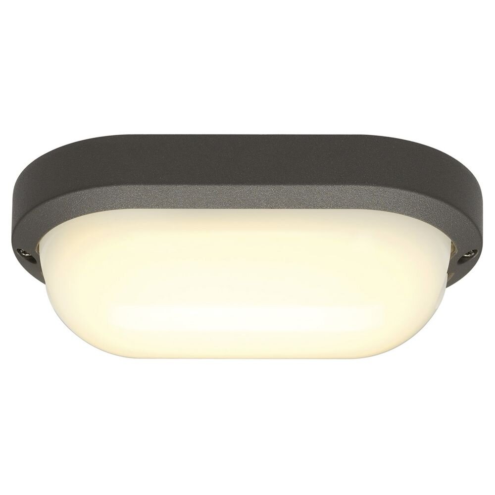 LED Wand- und Deckenleuchte Terang 2, Oval, IP44, anthrazit