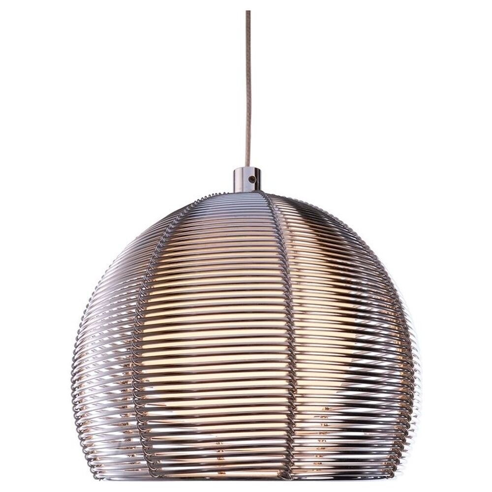 Ausgefallene Pendelleuchte Filo Ball aus Metall in Silber