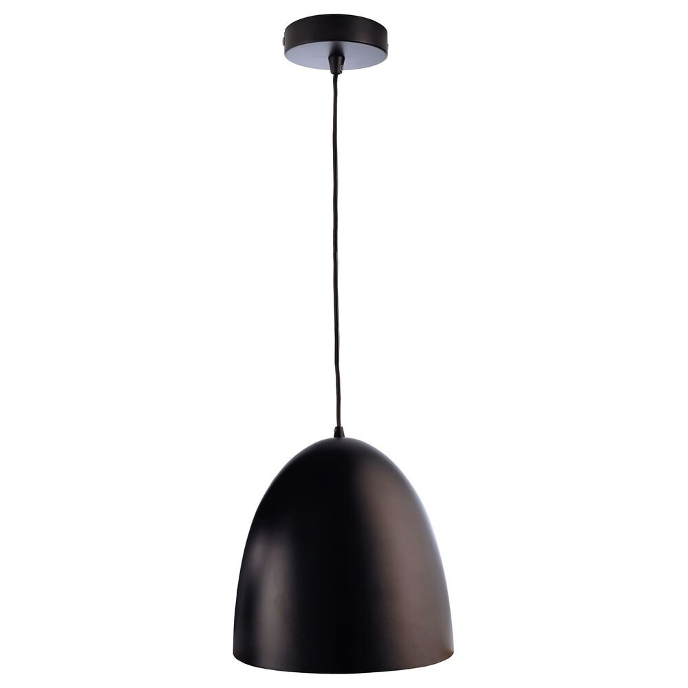 Geschmackvolle Pendelleuchte Bell aus Metall in schwarz