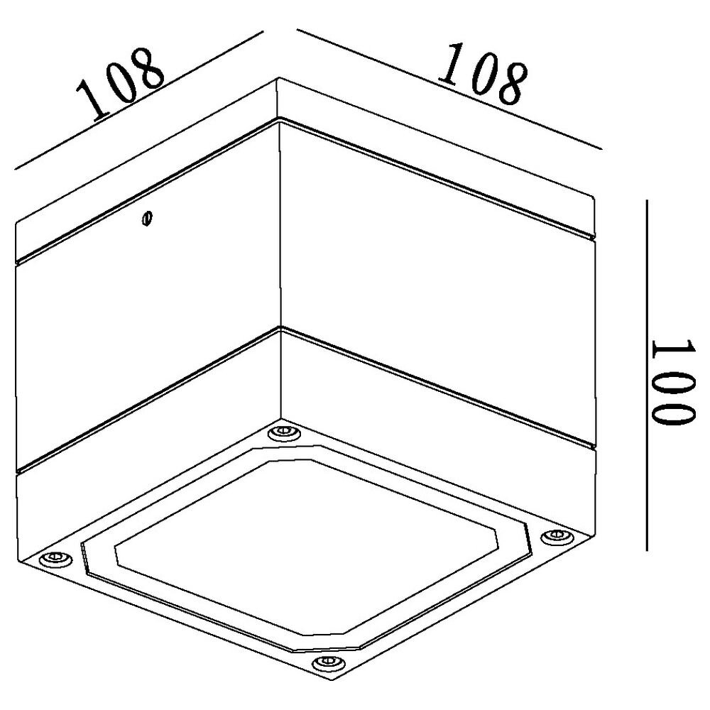 Deckenaufbauleuchte Mob Square in Anthrazit GX53 IP54 günstig online kaufen