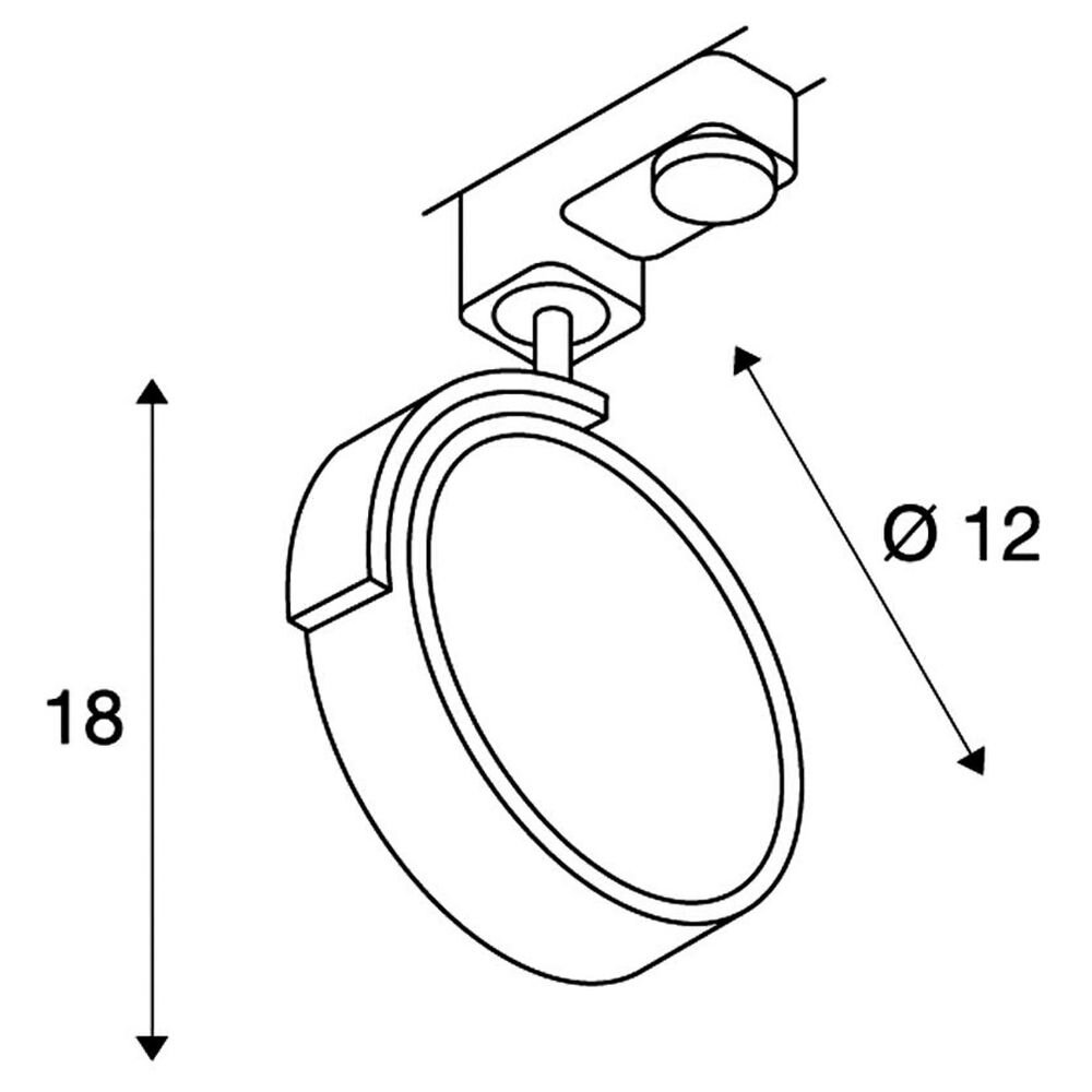 Schlichter Schienenspot Kalu Track in weiß, 3P.-Adapter günstig online kaufen