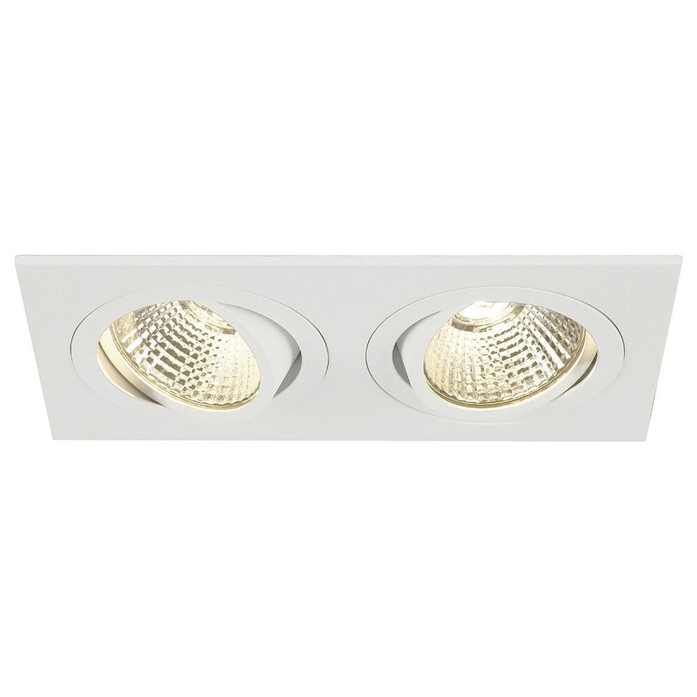 Zweiflammiger LED-Einbaustrahler New Tria, weiß, 2700K, schwenkbar günstig online kaufen