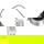 Einflammiger LED-Einbaustrahler New Tria 1, Clipfedern, rund, alu gebürstet, 2700K
