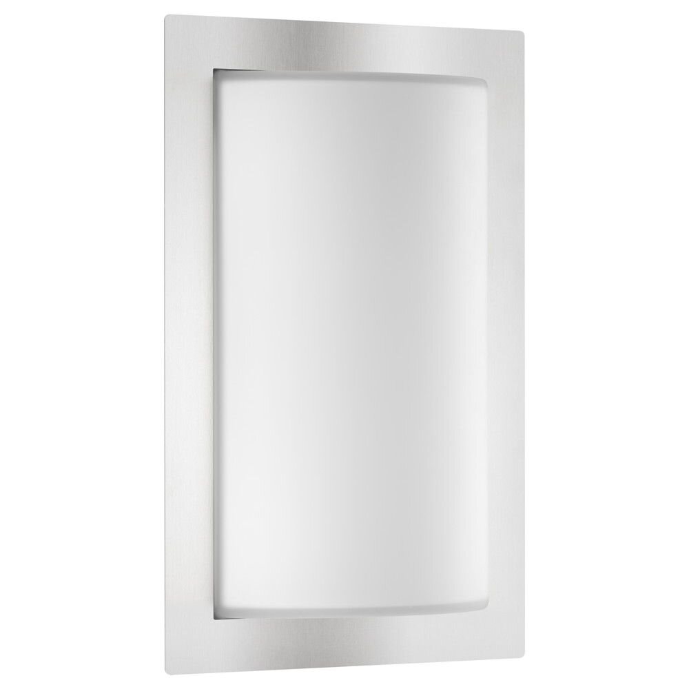 LED Wandleuchte A-310557, Edelstahl, 13W, 910lm, 3000K, Aluguss, Opalglas, IP44, 320x192x95mm