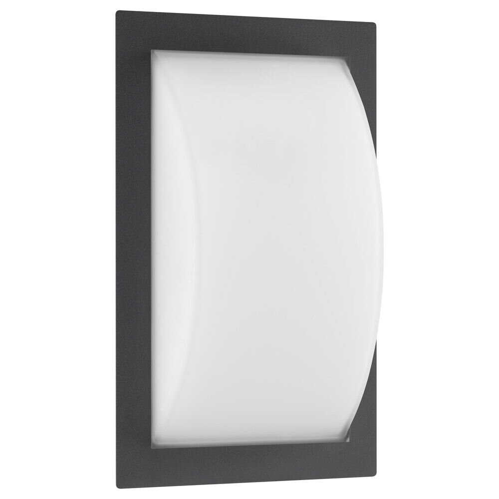 LED Wandleuchte A-310566, Graphit, 13W, 910lm, 3000K, Aluguss, Opalglas, IP44, 320x192x90mm