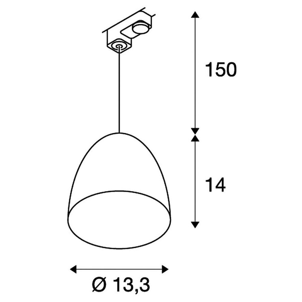 Pendelleuchte Para Cone 14  in weiß und gold, rund, inkl. weißem 3-P-Adapte günstig online kaufen