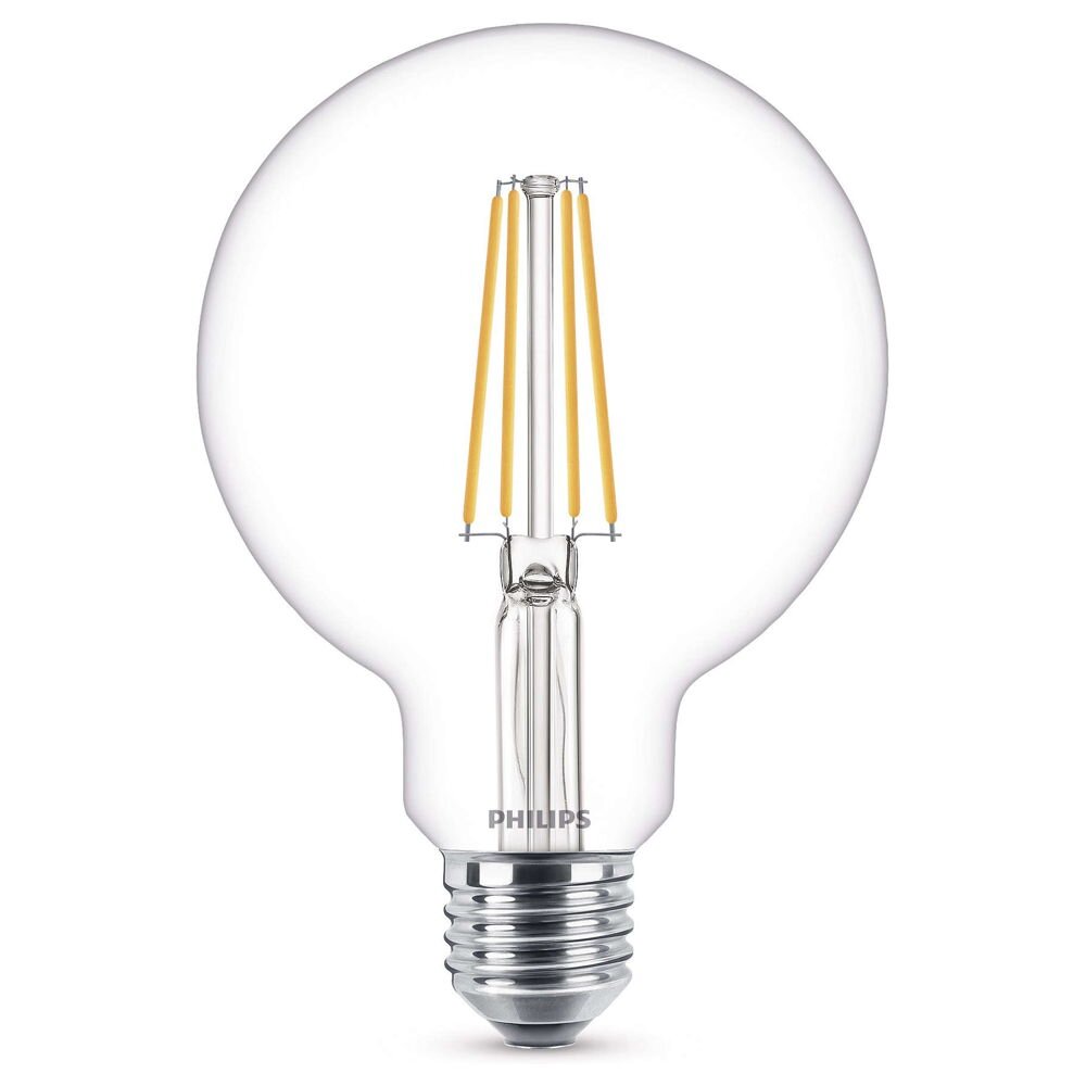 Philips LED Lampe ersetzt 60W, E27 Globe G93, klar -Filament, warmweiß, 806 günstig online kaufen