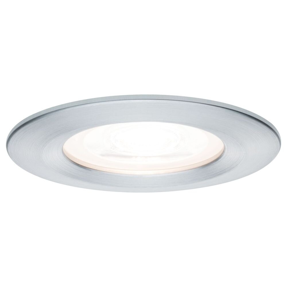 Premium LED Einbauleuchte Nova, rund, dimmbar, Aluminium, Zink, starr, alu gedreht, GU10 Fassung
