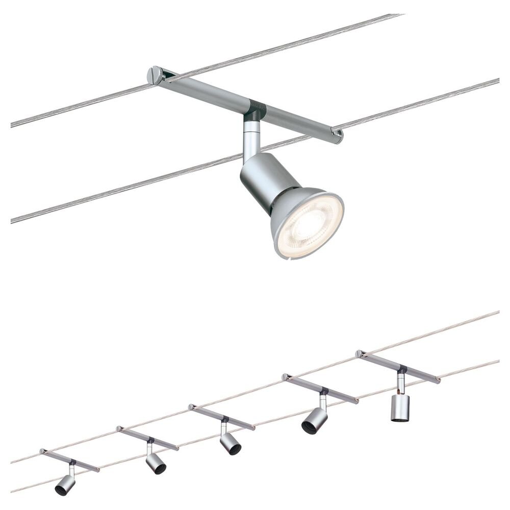 Paulmann Salt Seilsysteme schlicht Chrom-matt Metall GU5,3 5-flammig