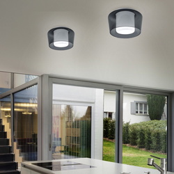 LED Deckenleuchte Canio in grau E27