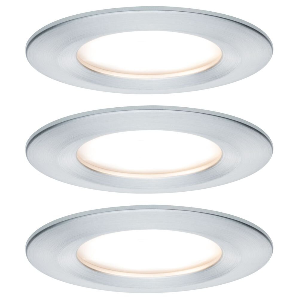 Paulmann LED Einbauleuchte Coin Slim IP44, rund, 6,8 W, Alu, 3er-Set, dimmbar