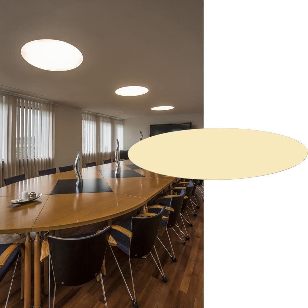 Medo 90, Einbauleuchte, LED, 3000K, rund, weiß, rahmenlos, 120W, Ø 90 cm